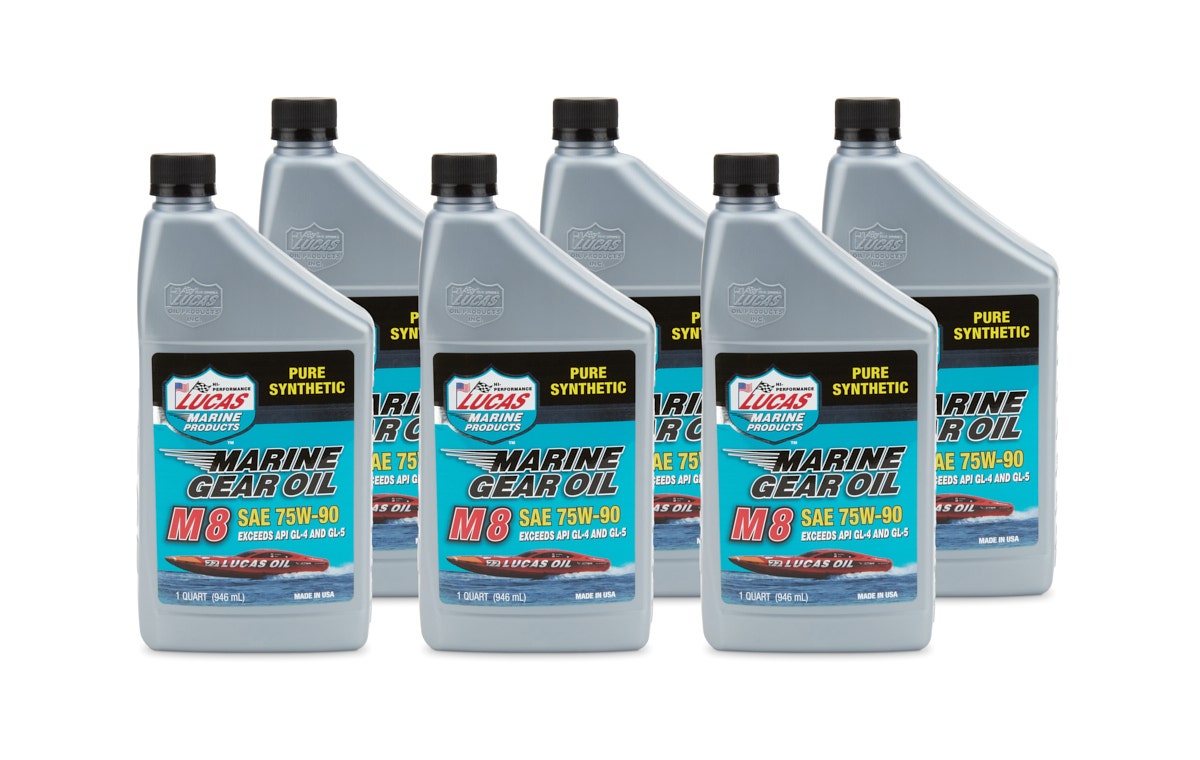 Lucas Oil 10652- Synthetic Sae 75W-90 M8 Marine Gear Oil 1Quart (Packaging May