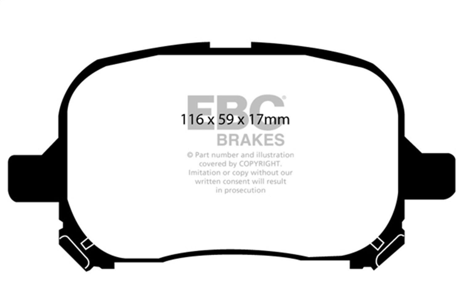 Ebc Brakes Dp41133r Yellowstuff Street And Track Brake Pads   Yellowstuff Street