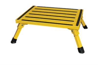 Lg. Folding Step  Yellow   Step Stool  Type - One Step, Length (In) - 19 Inch,