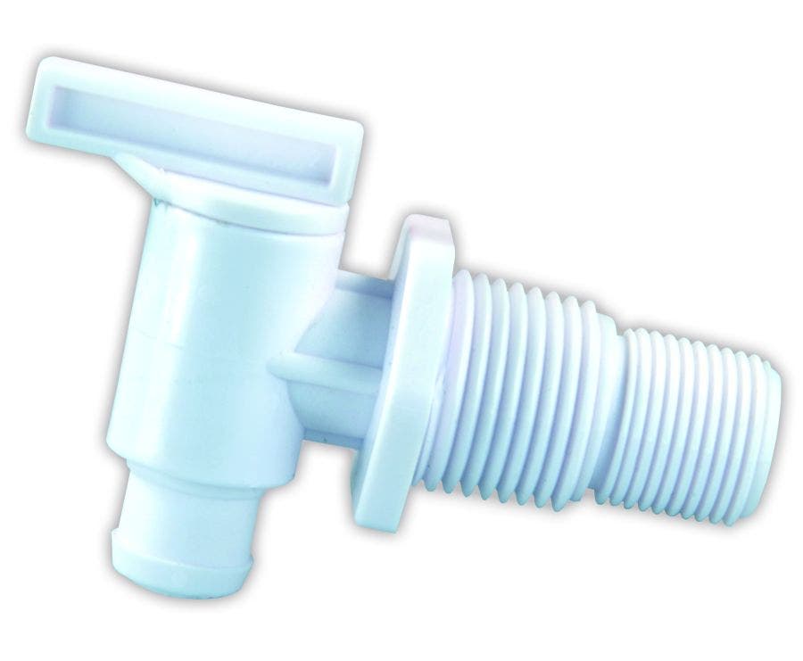 Jr Products 03175 Dual Threaded Drain Cock , White   Dual Threaded Drain Cock ,