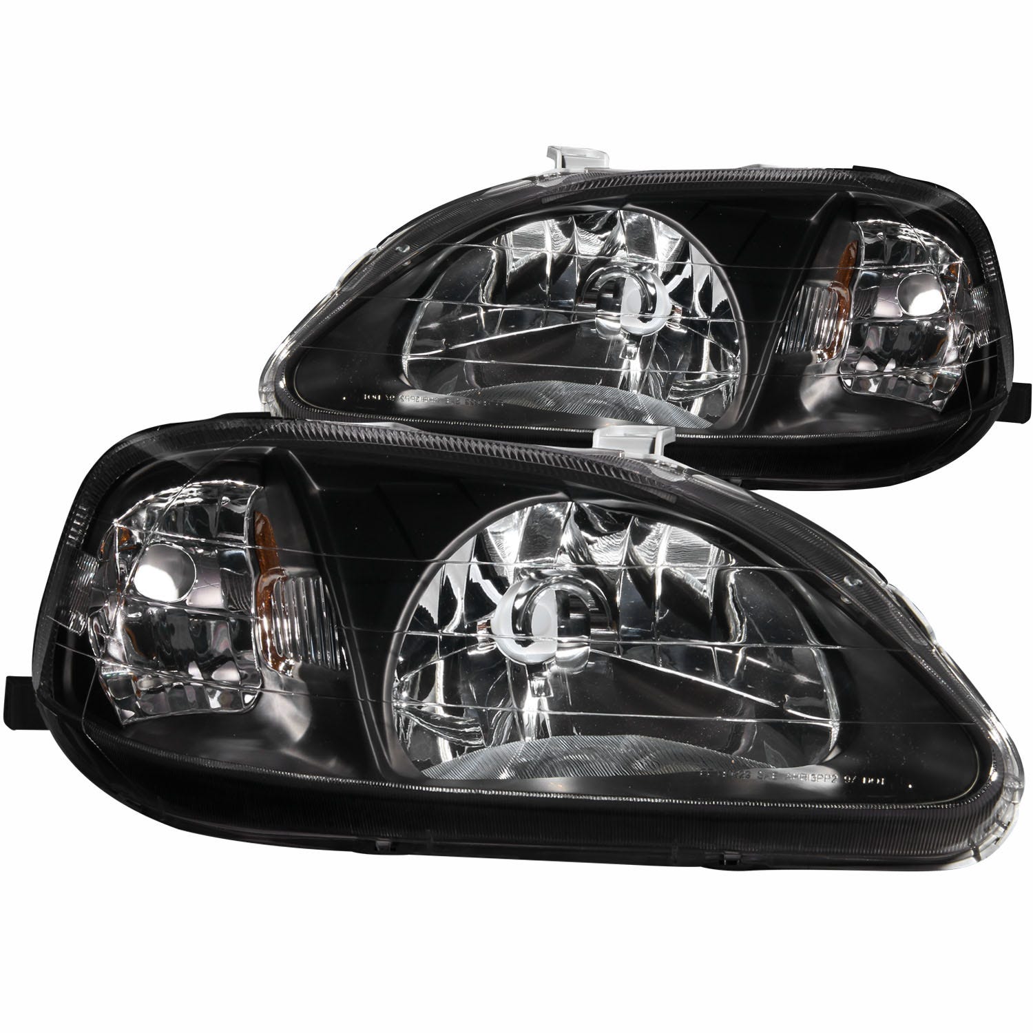 Anzo Usa 121070 Crystal Headlight Set Fits 99-00 Civic Anzo 121067 Headlight