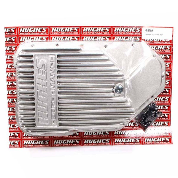 Hughes Performance Transmission Pan, Deep Sump, Finned, Adds 2-4 Qt Capacity,