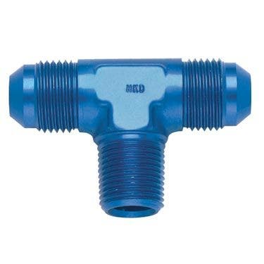 Fragola Aluminum An Tee Pipe On-The-Side, -8 A-N X 3/8" Mpt - Blue  Aluminum An