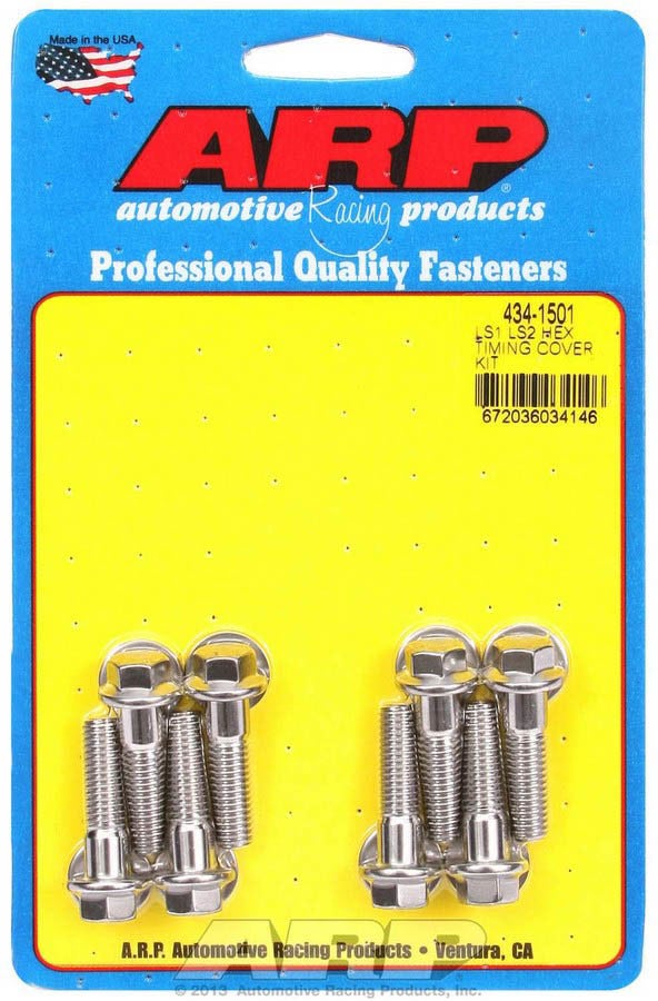 Arp 434-1501 6-Point Stainless Steel Timing Cover Bolt Kit For Chevy Ls1/Ls2 Arp