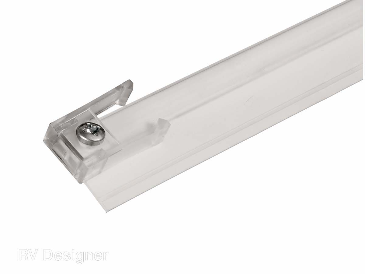 45' Wall Track For Glide   Window Curtain Track  Color - White, Length (In) - 45