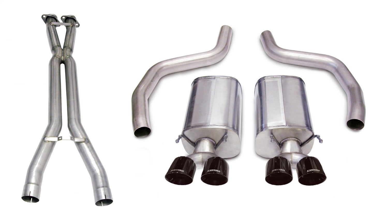 Corsa Performance 14164Cb1blk Sport Cat-Back Exhaust System Fits 06-11 Corvette