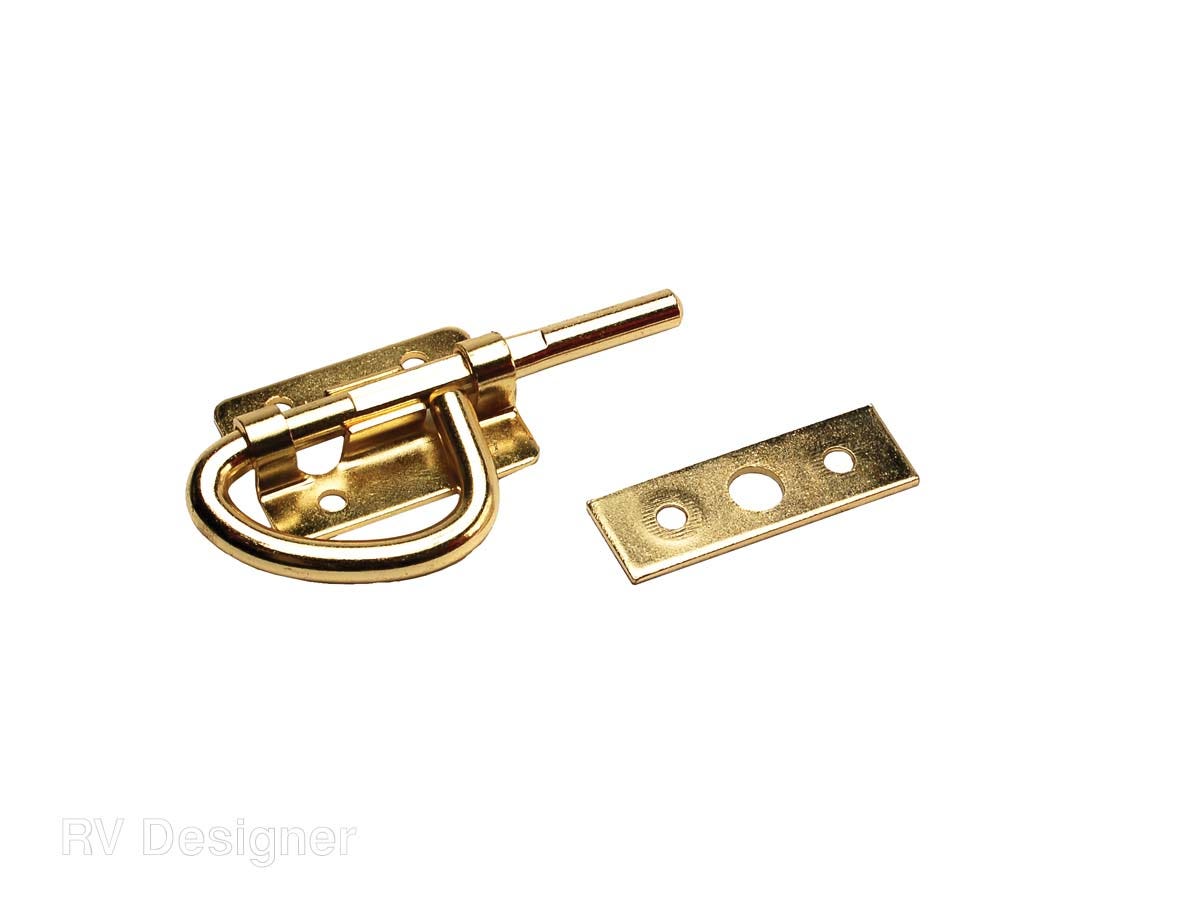 Rv Designer H509, Bunk Latch, Brass Finsh, 3-1/2 Inch, Interior Hardware