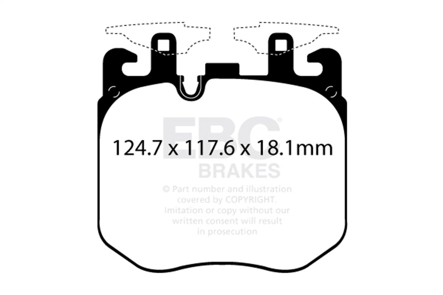 Ebc Brakes Dp32304c Redstuff Ceramic Low Dust Brake Pads   Redstuff Ceramic Low