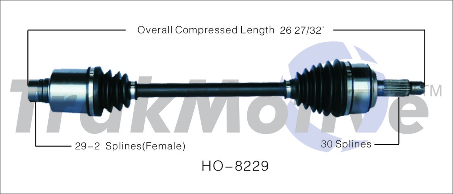 Trakmotive Cv Axle Shaft P/N:Ho-8229  Cv Axle Shaft P/N: