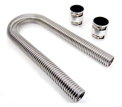 Racing Power Company R7307 36" Stainless Steel Radiator Hose Kit With Polished