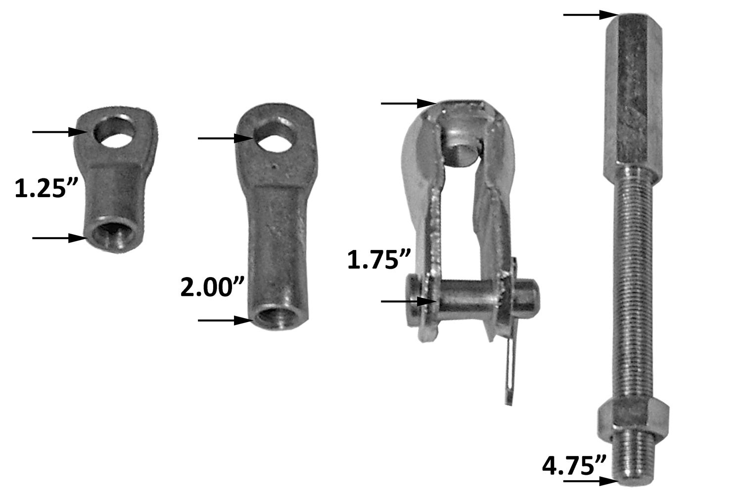 Tuff Stuff Performance 4750 Brake Booster Extension Rod And Clevis Kit Tuff