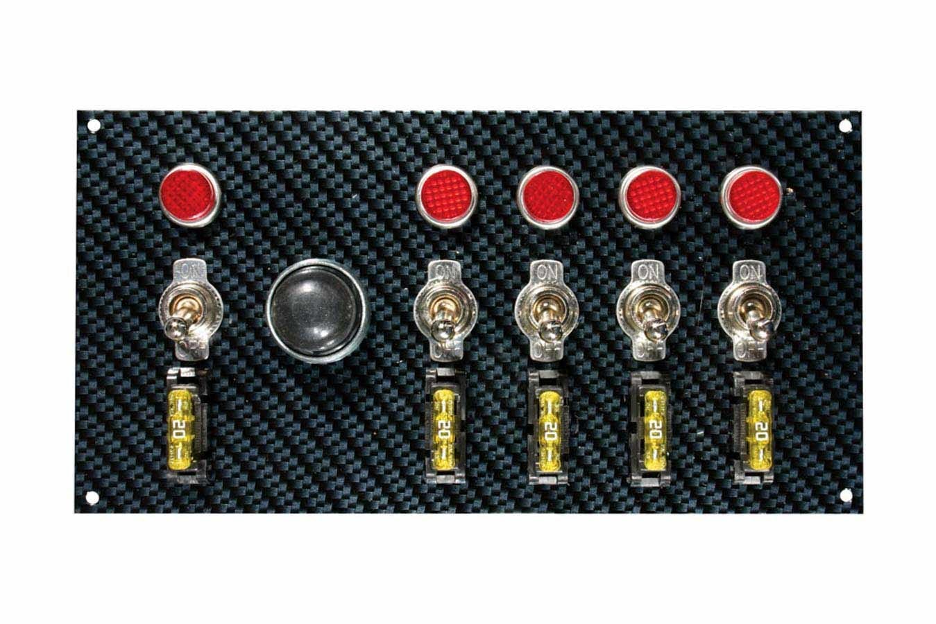 Moroso 74139 Gray/Black Fiber Design Switch Panel   Gray/Black Fiber Design