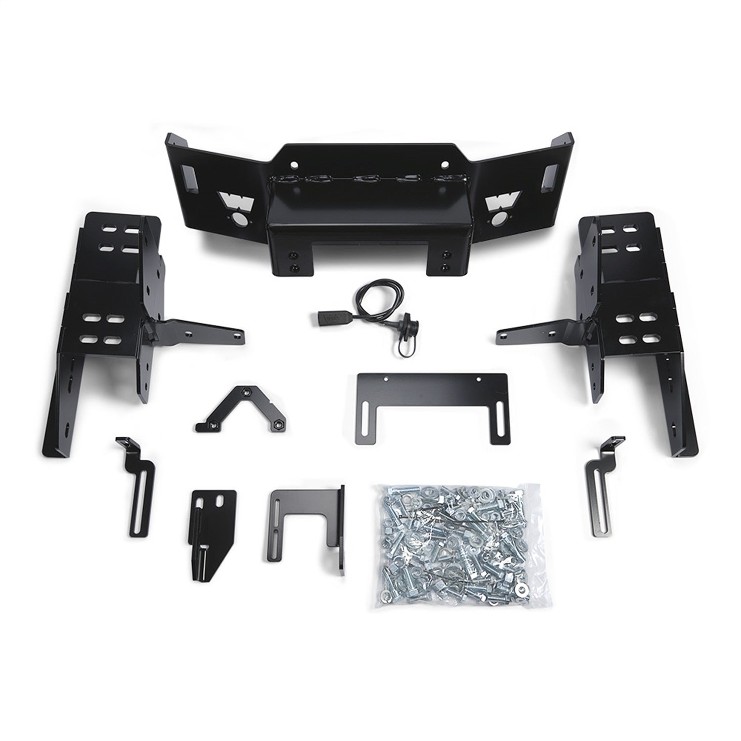 Warn 98055 Hidden Winch Kit  Industries  Bumper Filler Panel; Finish - Powder