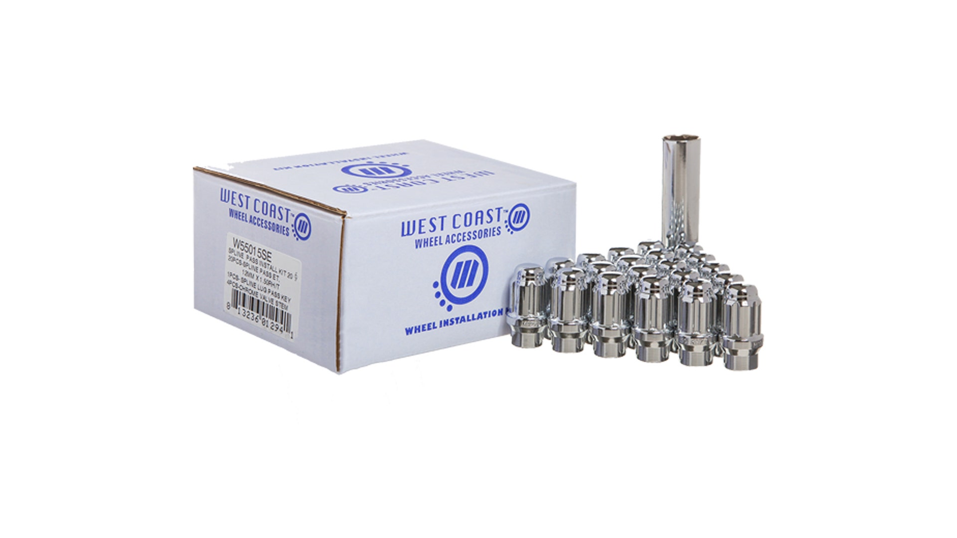 West Coast Accessories W56015se 12 Mm X 1.5" Spline Extended Length Wheel Lug