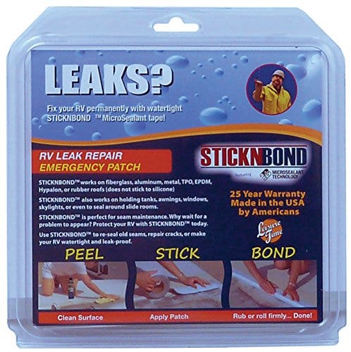 Leisure Time 60019 White 6" X 6" Uv Roof Repair Patch Kit Leisure Time  White 6
