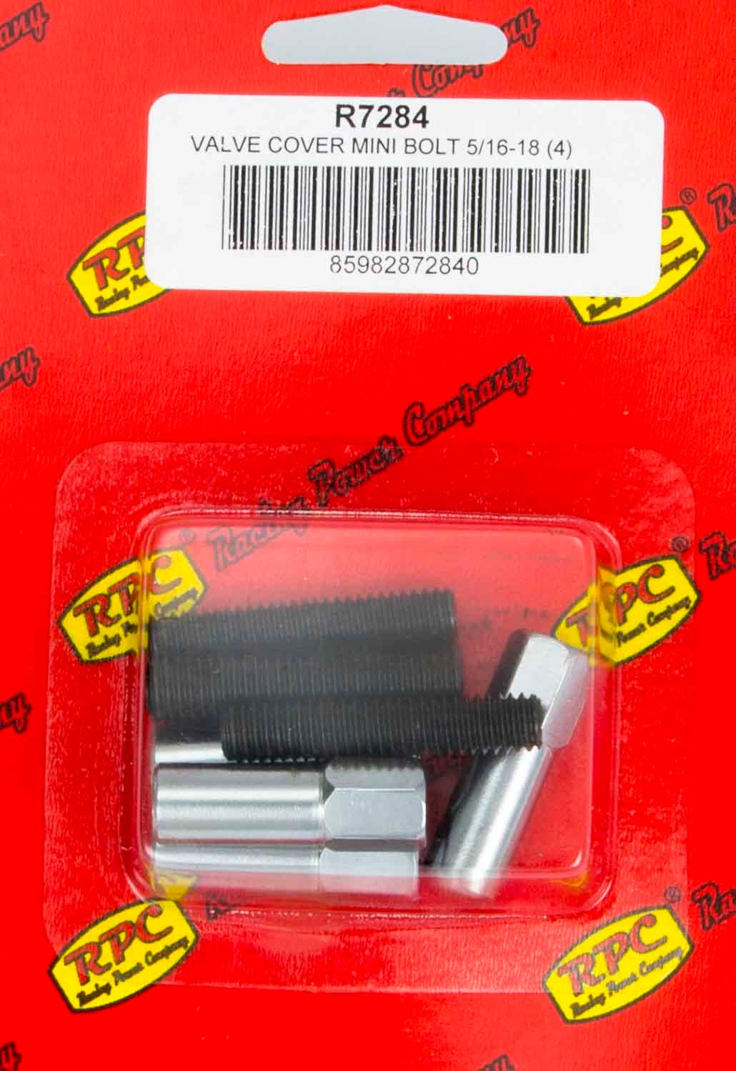 Racing Power Company R7284 1-3/8" X 5/16-18" Thread Chrome Mini Bolt Valve Cover