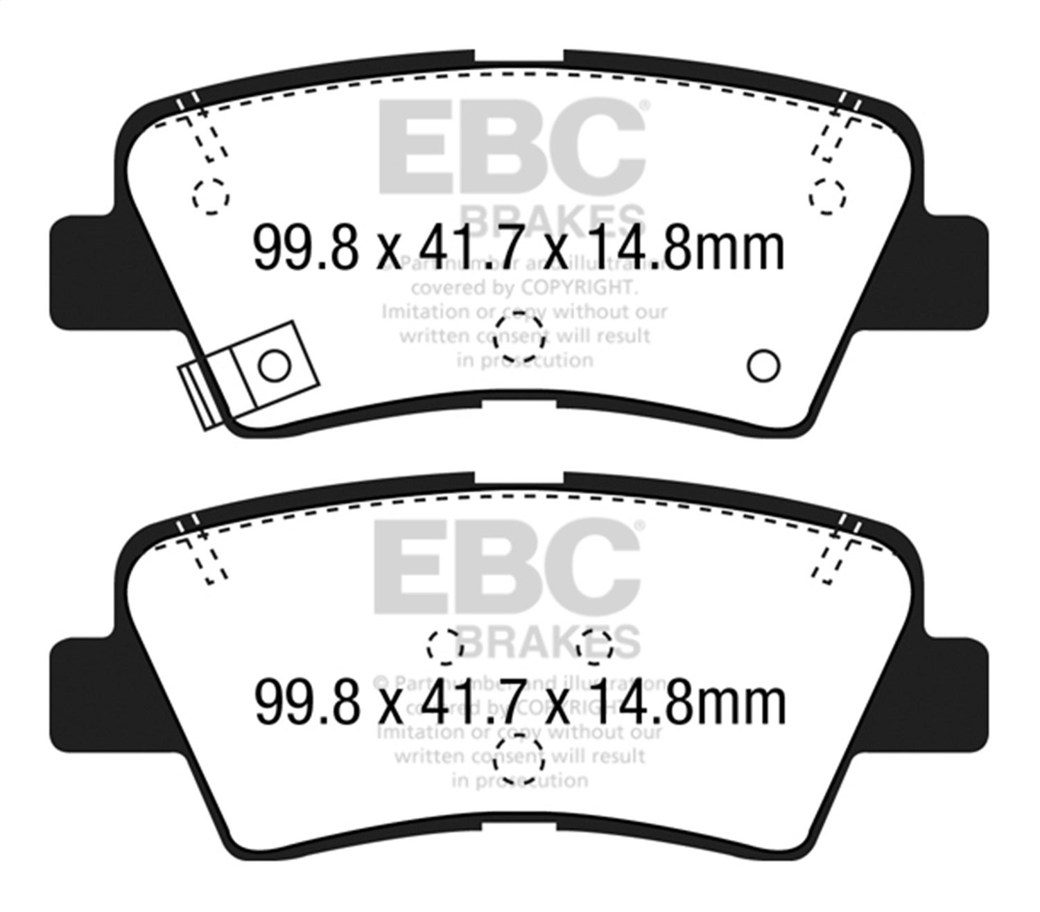 Ebc Brakes Dp42188r Yellowstuff Street And Track Brake Pads   Yellowstuff Street