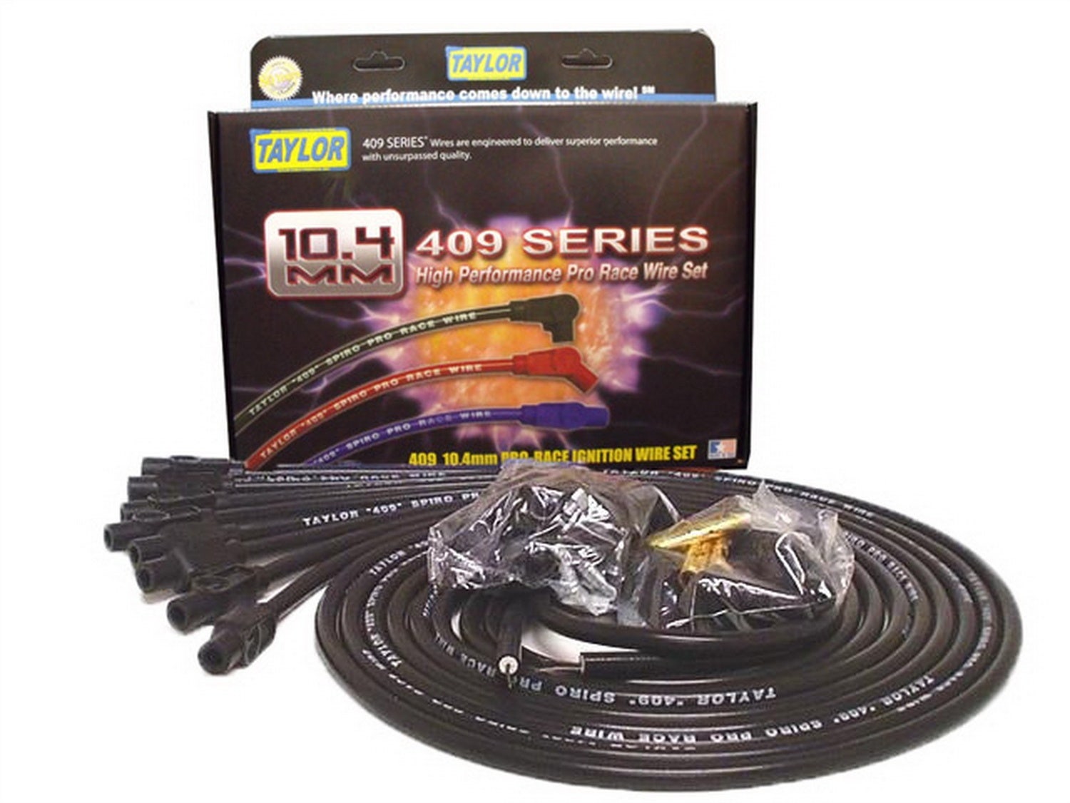 Taylor Cable 79055 409 Spiro-Pro 10.4Mm Ignition Wire Set   Spark Plug Wire Set