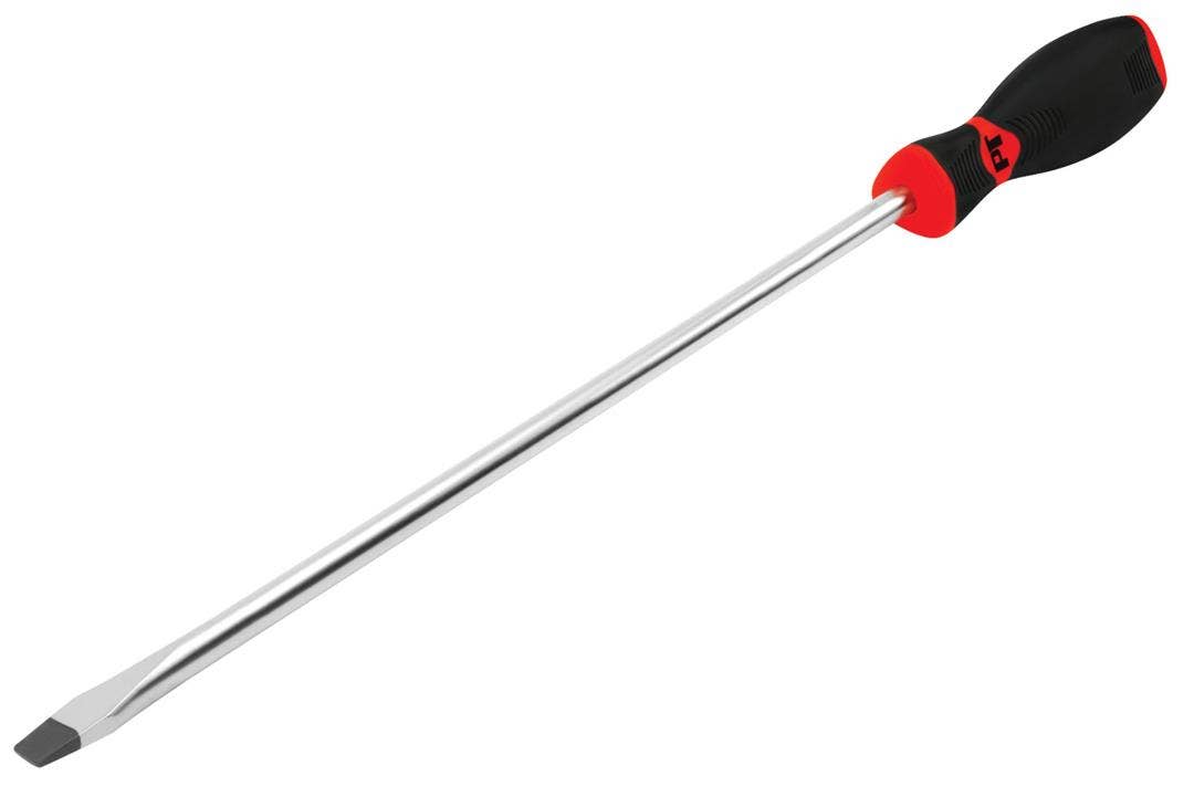 Performance Tool W30993 Black & Red Slotted Screwdriver, 3/8" X 10"   Black &