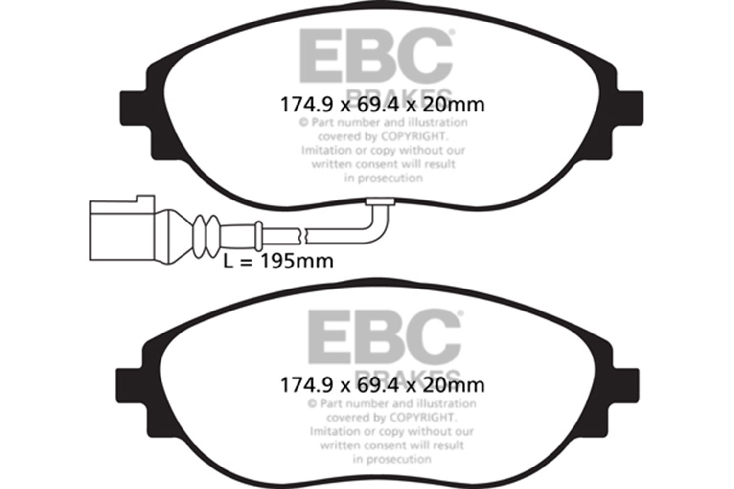 Ebc Brakes Ud1633 Ultimax  Brake Pads   Ultimax  Brake Pads