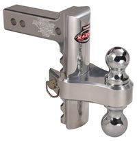 Trimax Trz8alrp 8" Aluminum Adjustable Hitch With Dual Hitch Ball And Receiver