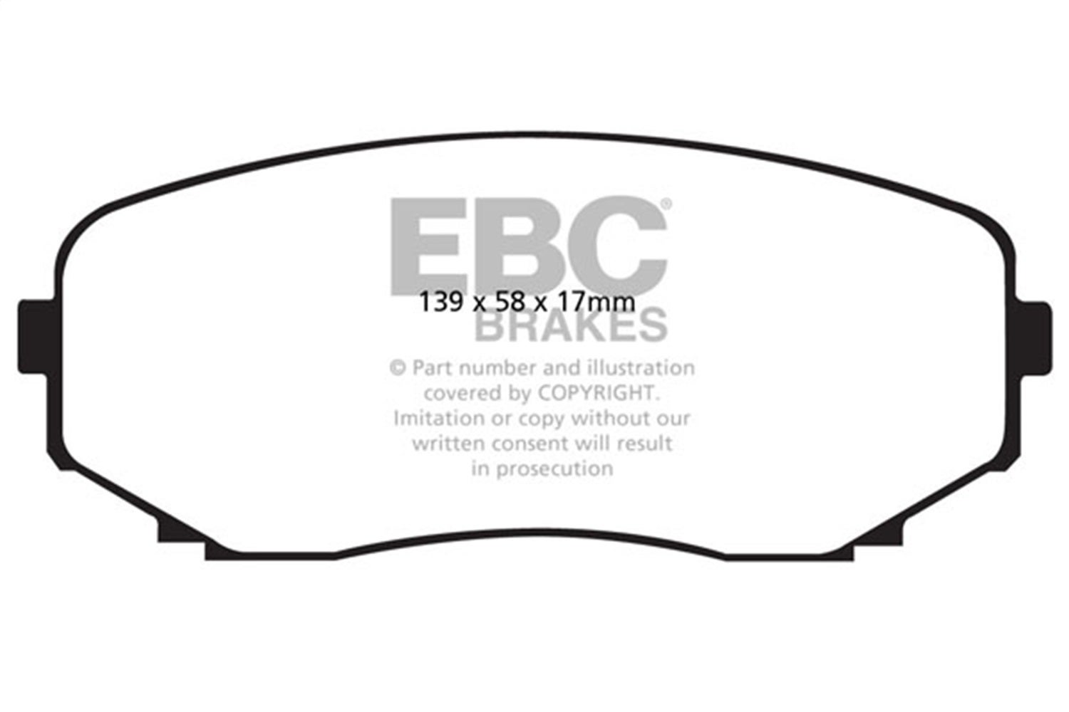 Ebc Brakes Dp41794r Yellowstuff Street And Track Brake Pads   Yellowstuff Street