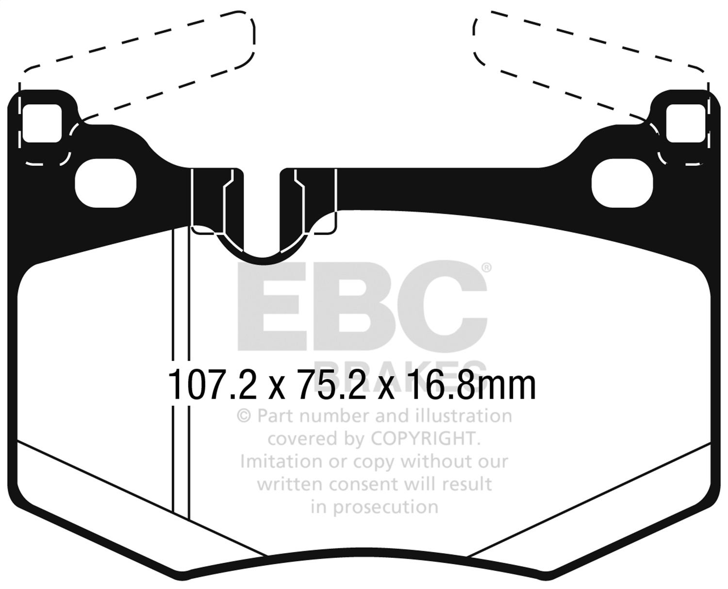 Ebc Brakes Dp32261c Redstuff Ceramic Low Dust Brake Pads Fits 15-23 Gs F Rc F