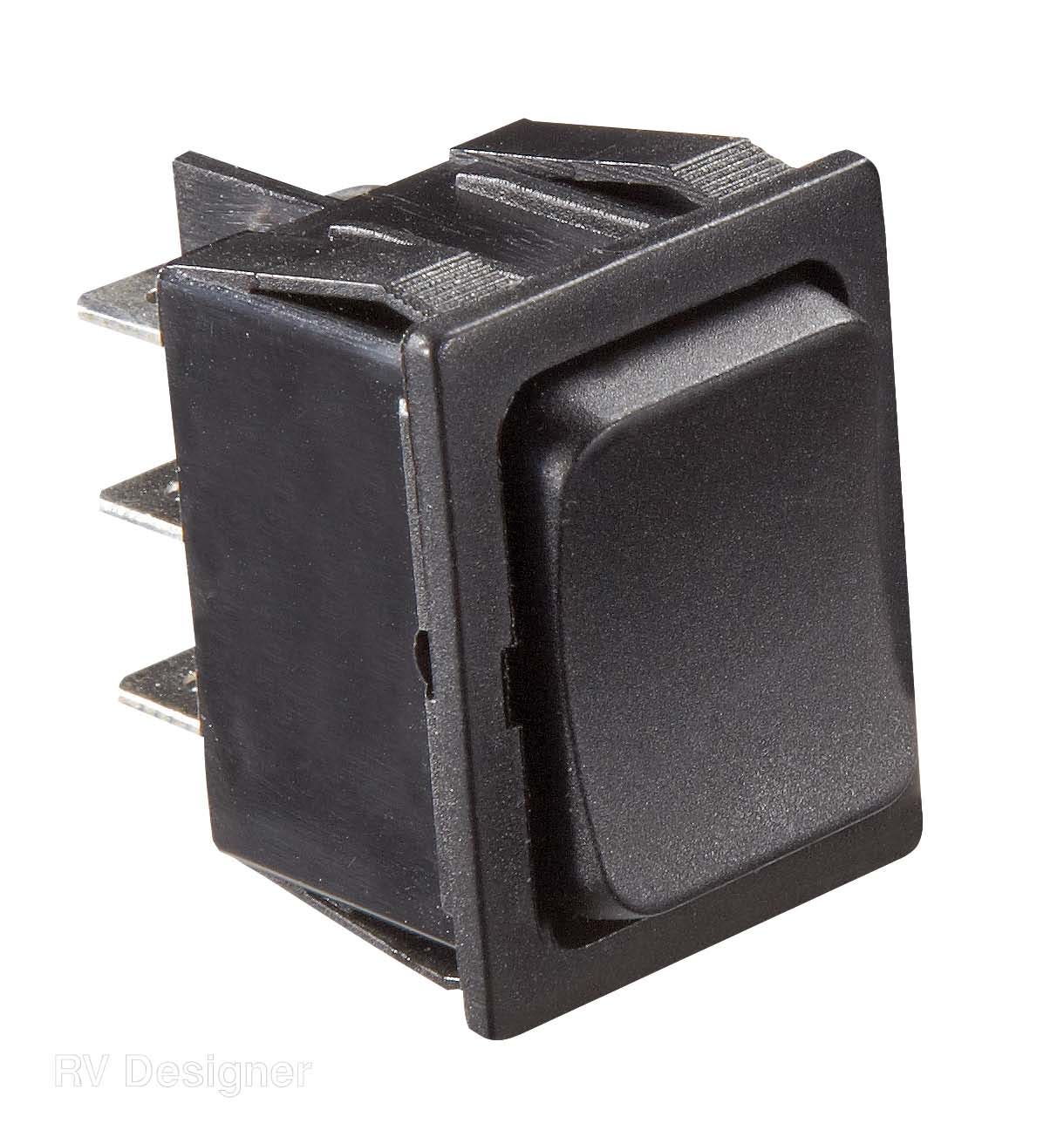 Rv Designer S471, Rocker Switch, 5 Amp, Momentary On / Off Momentary On, Dpdt,