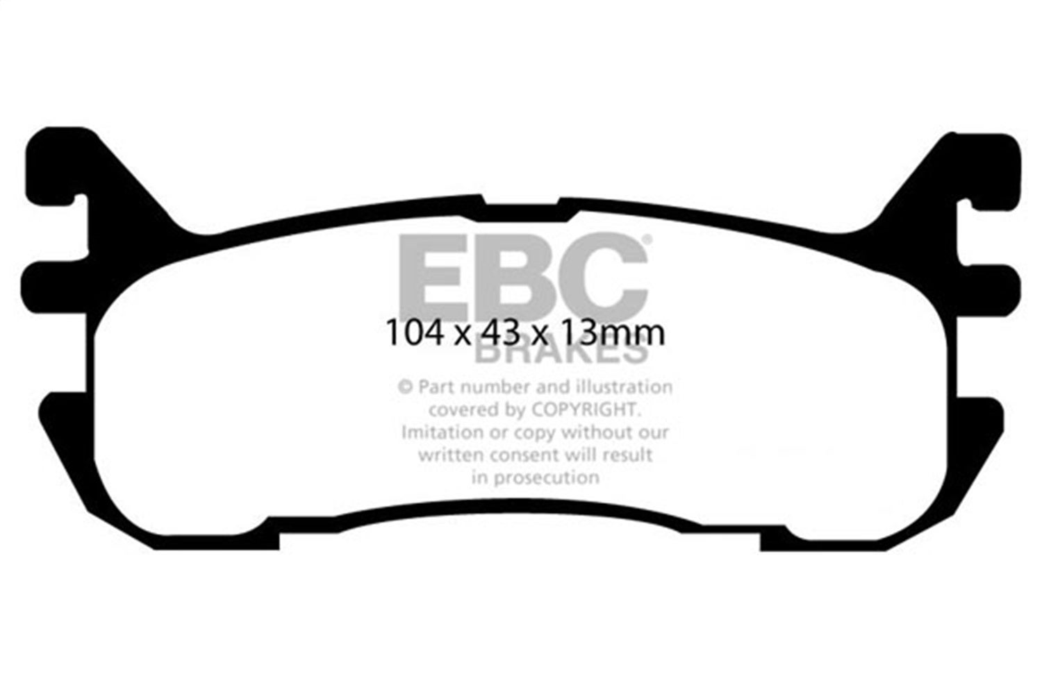Ebc Brakes Dp31003c Redstuff Ceramic Low Dust Brake Pads   Redstuff Ceramic Low
