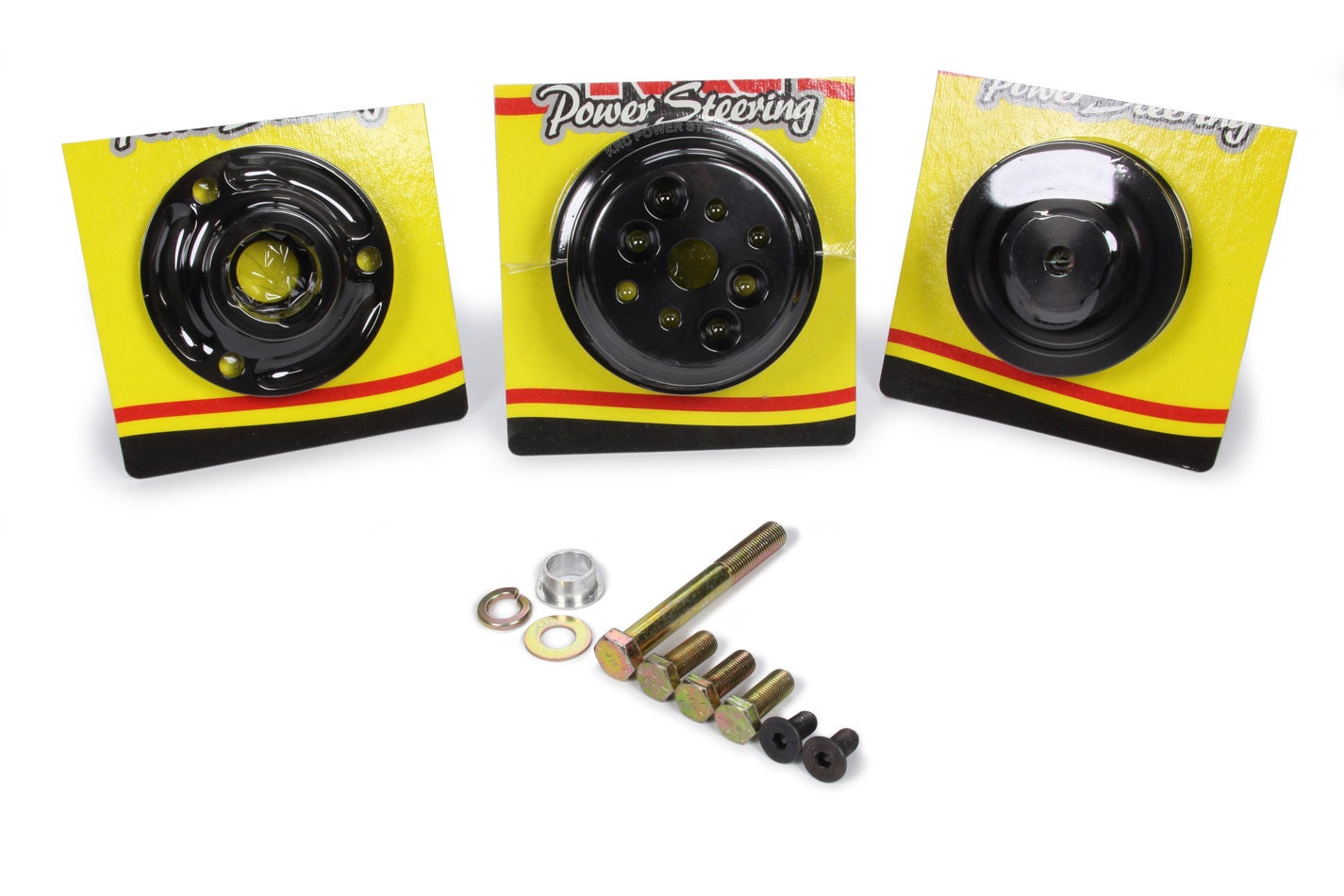 Krc Power Steering Aluminum Sbc Serpentine Pro-Series Pulley Kit P/N 36401500