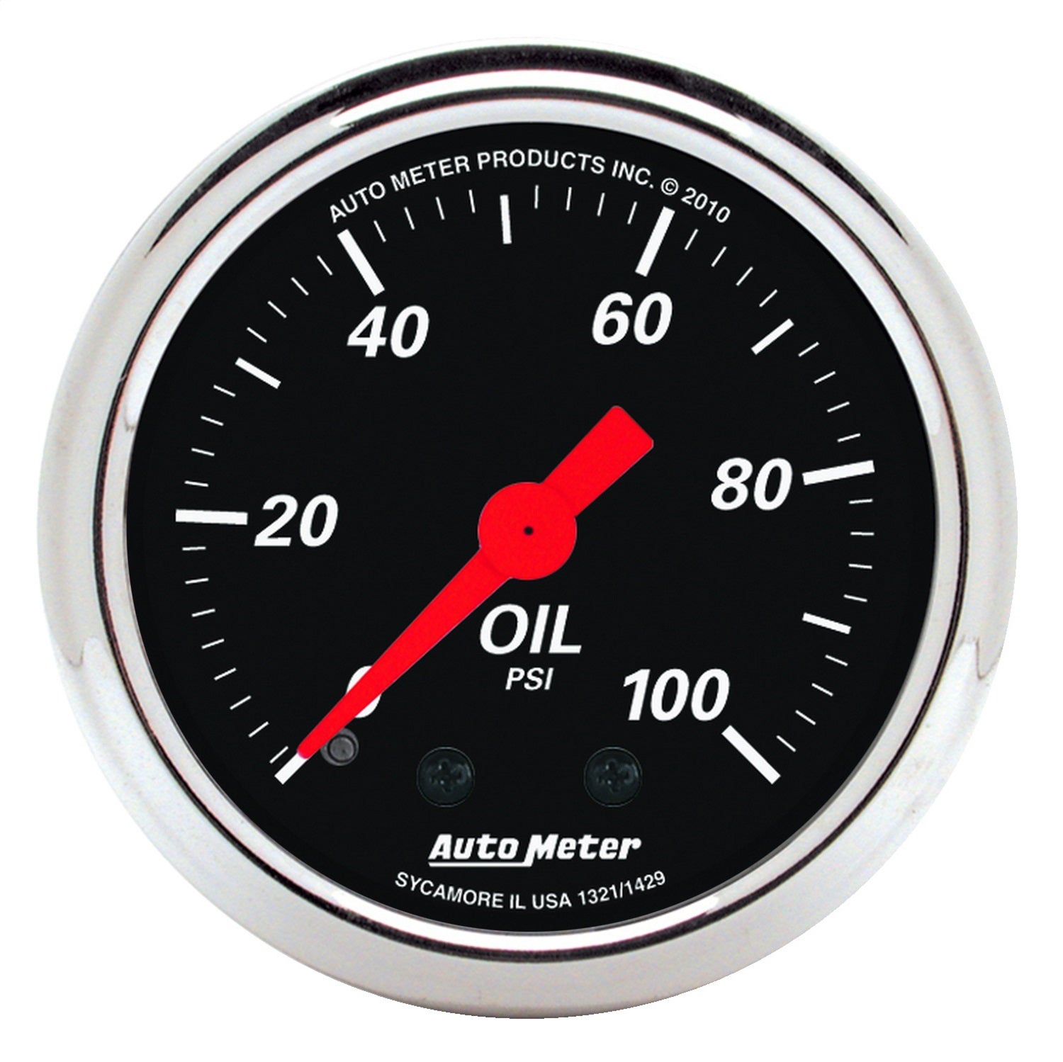 Autometer 1429 Designer Black Mechanical Oil Pressure Gauge   Designer Black