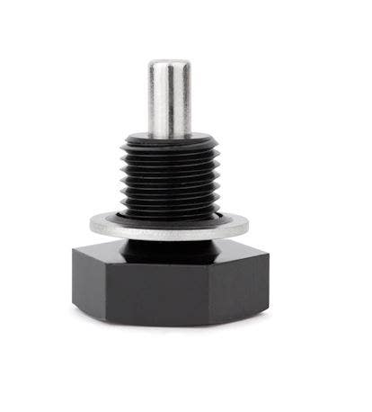 Mishimoto Magnetic Oil Drain Plug M14 X 1.5, Black  Magnetic Oil Drain Plug M14