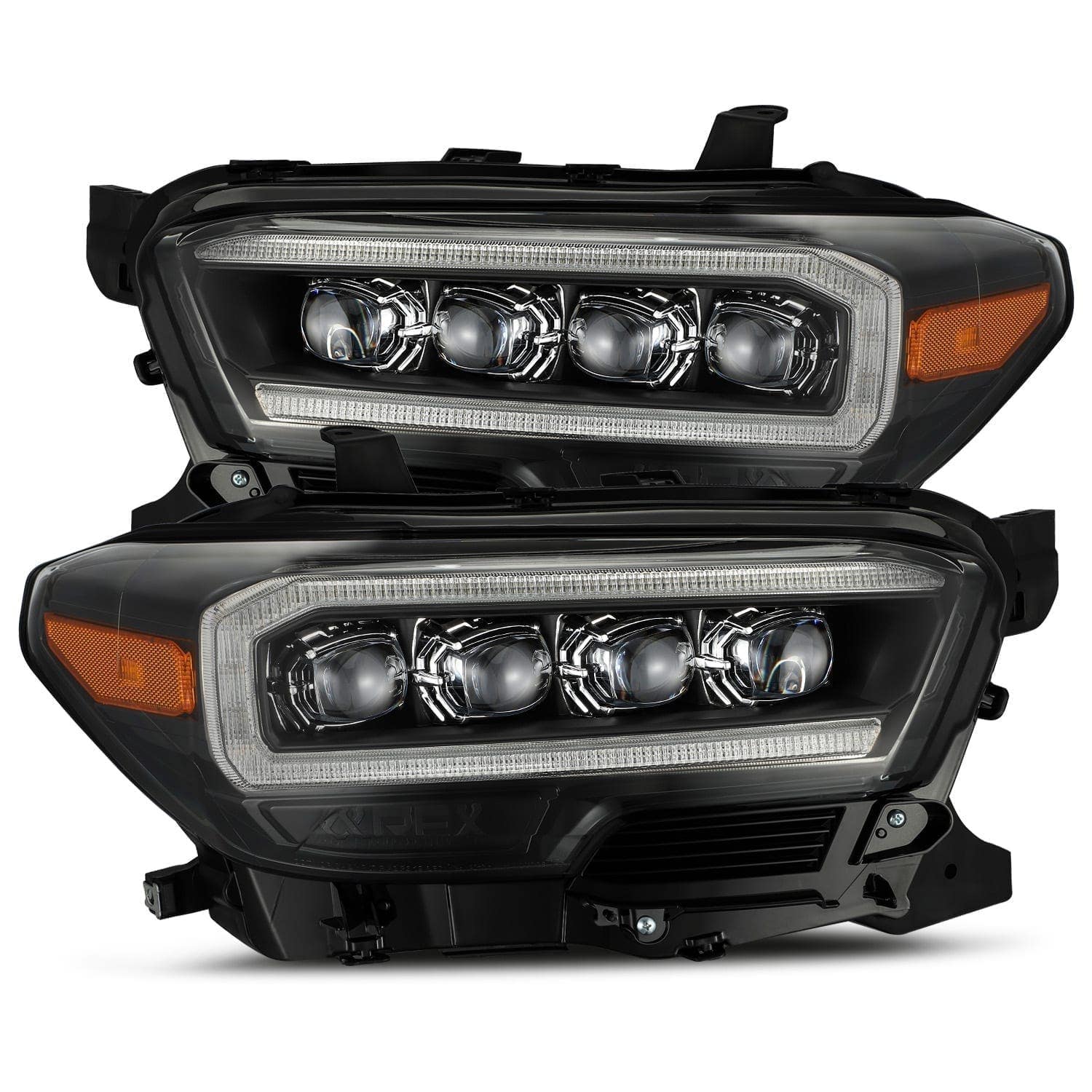 Alpharex-Led Projector Headlights Plank Style Design Black -Led Projector