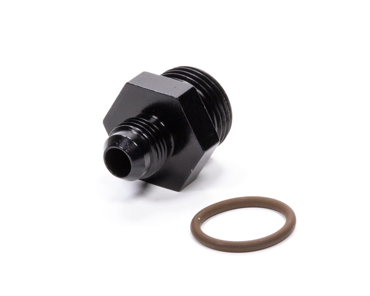 Fragola Aluminum Radius Fitting, -6 A-N With -10 A-N Threads - Black  Aluminum