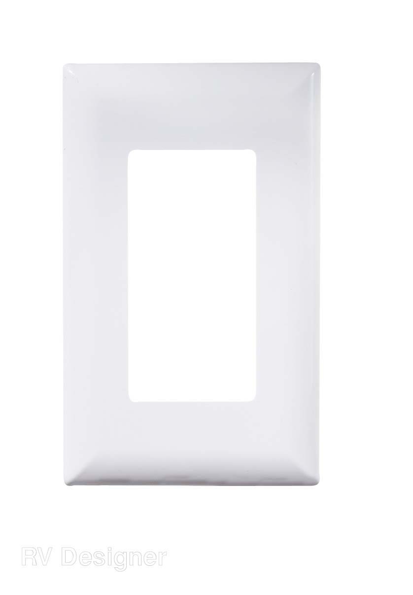 Rv Designer S849, Cover Plate For Self Contained Contemporary Switch, White, Ac