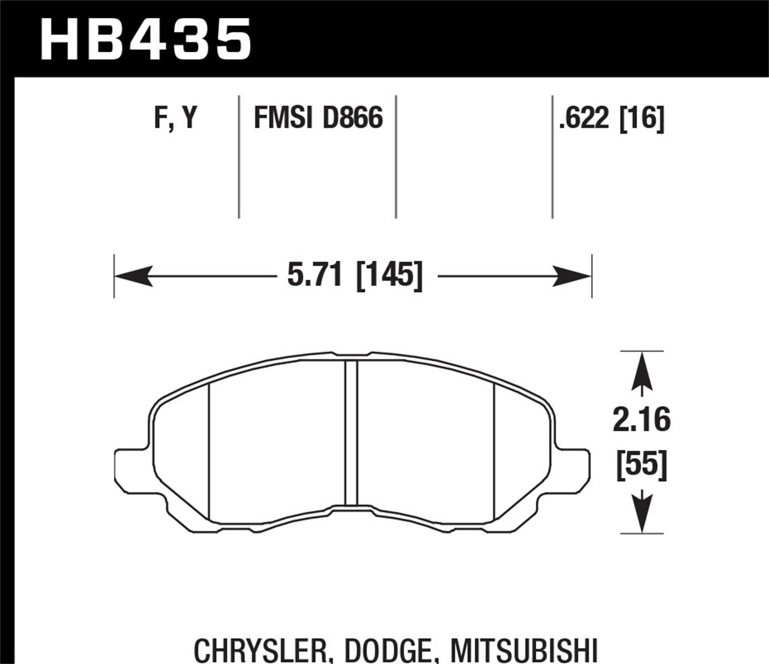 Hawk Performance Hb435y.622 Lts Disc Brake Pad   Lts Disc Brake Pad