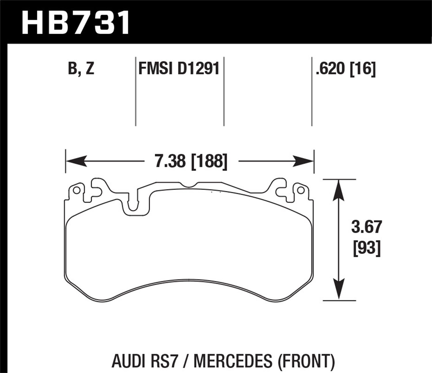 Hawk Performance Hb731z.620 Performance Ceramic Disc Brake Pad   Performance