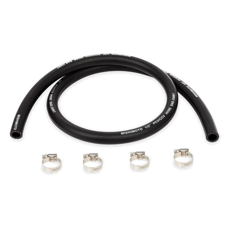 Mishimoto Mmhose-Cc12-4 Universal Catch Can Hoses 1/2" X 4', Black   Universal