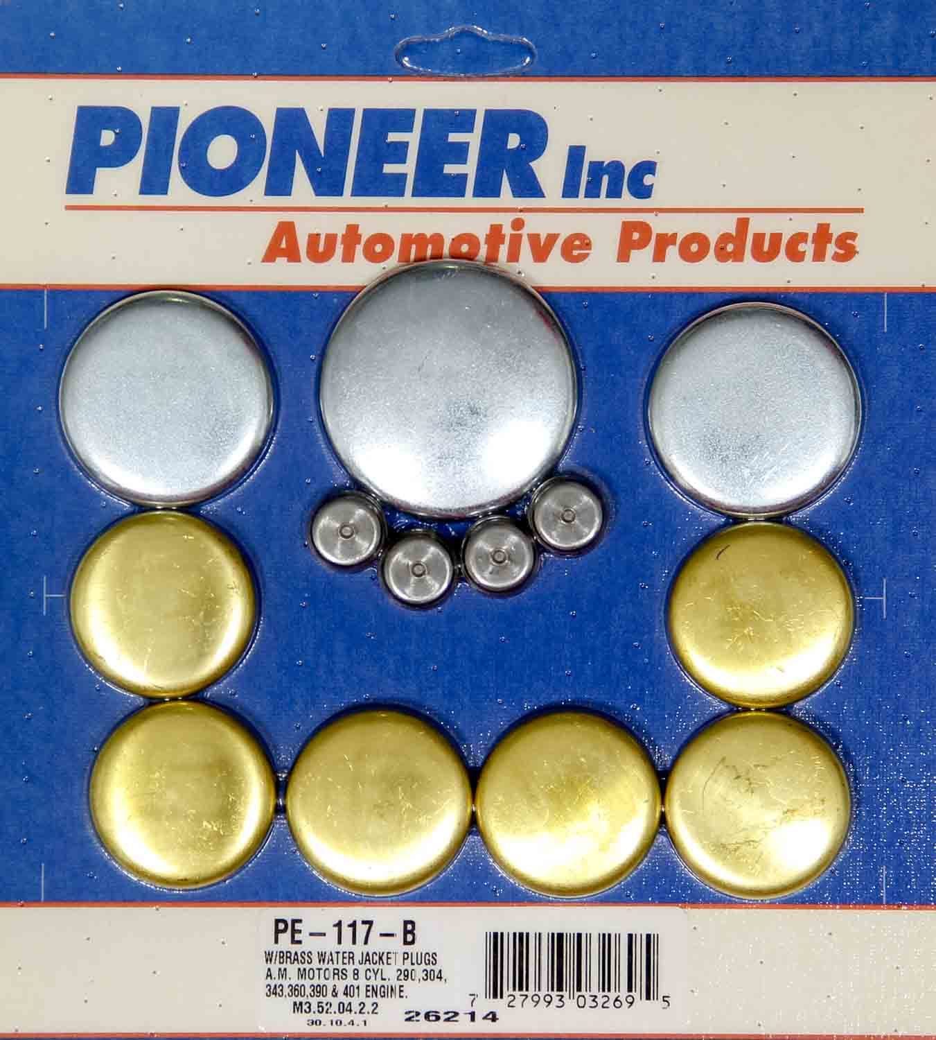 Pioneer Amc V8 Freeze Plug Kit - Brass, Pe-117-B  Amc V8 Freeze Plug Kit -