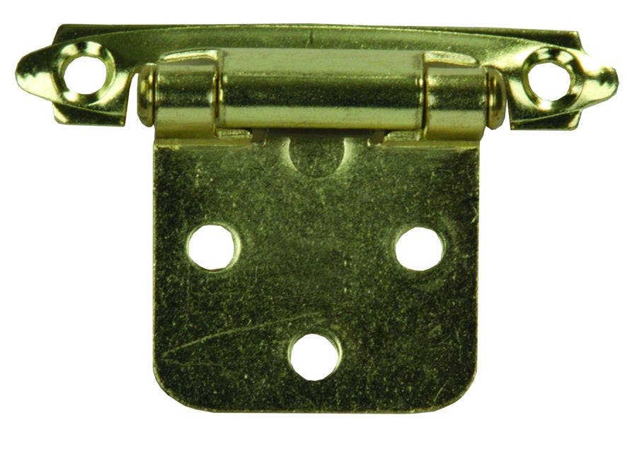 Jr Products 70595 Self-Closing Flush Mount Hinge - Brass   Door Hinge; Type -