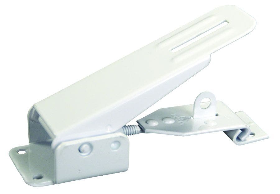 Jr Products 10845 Fold Down Camper Latch And Catch - White   Entry Door Latch;