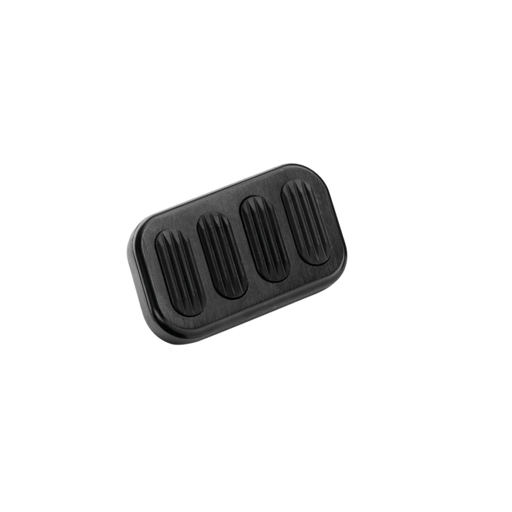Blk Billet Aluminum Brake Pad W/Rubber Blk Billet Aluminum Brake Pad W/Rubber