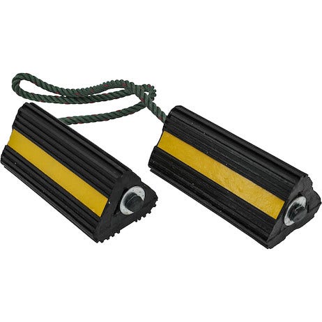 Buyers Products Wc24483 Wheel Chock, Black/Yellow, 4 X 4 X 8 Inches   Wheel