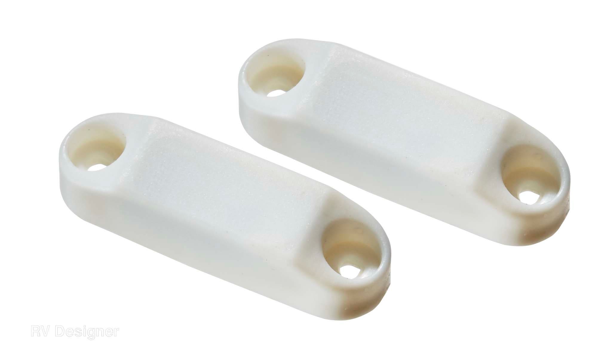 Rv Designer Collection L608 Magnetic Catch White 2 Pack   Door Catch;