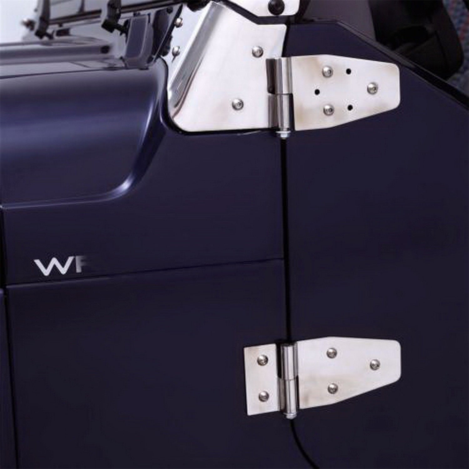 Rampage 7607 Lower Door Hinge Brackets Fits Cj5 Cj7 Wrangler (Tj) Wrangler (Yj)