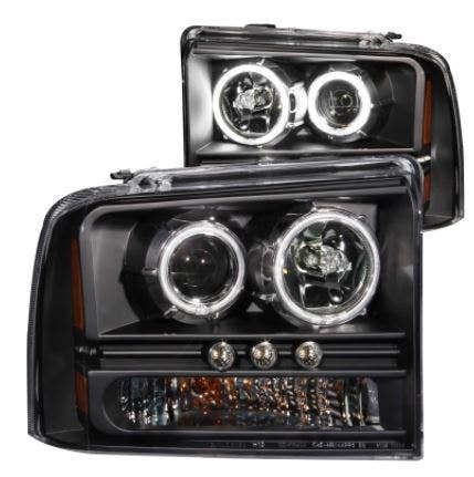 Anzo Usa 111117 Projector Headlight Set W/Halo Anzo  Headlight Assembly; Bulb