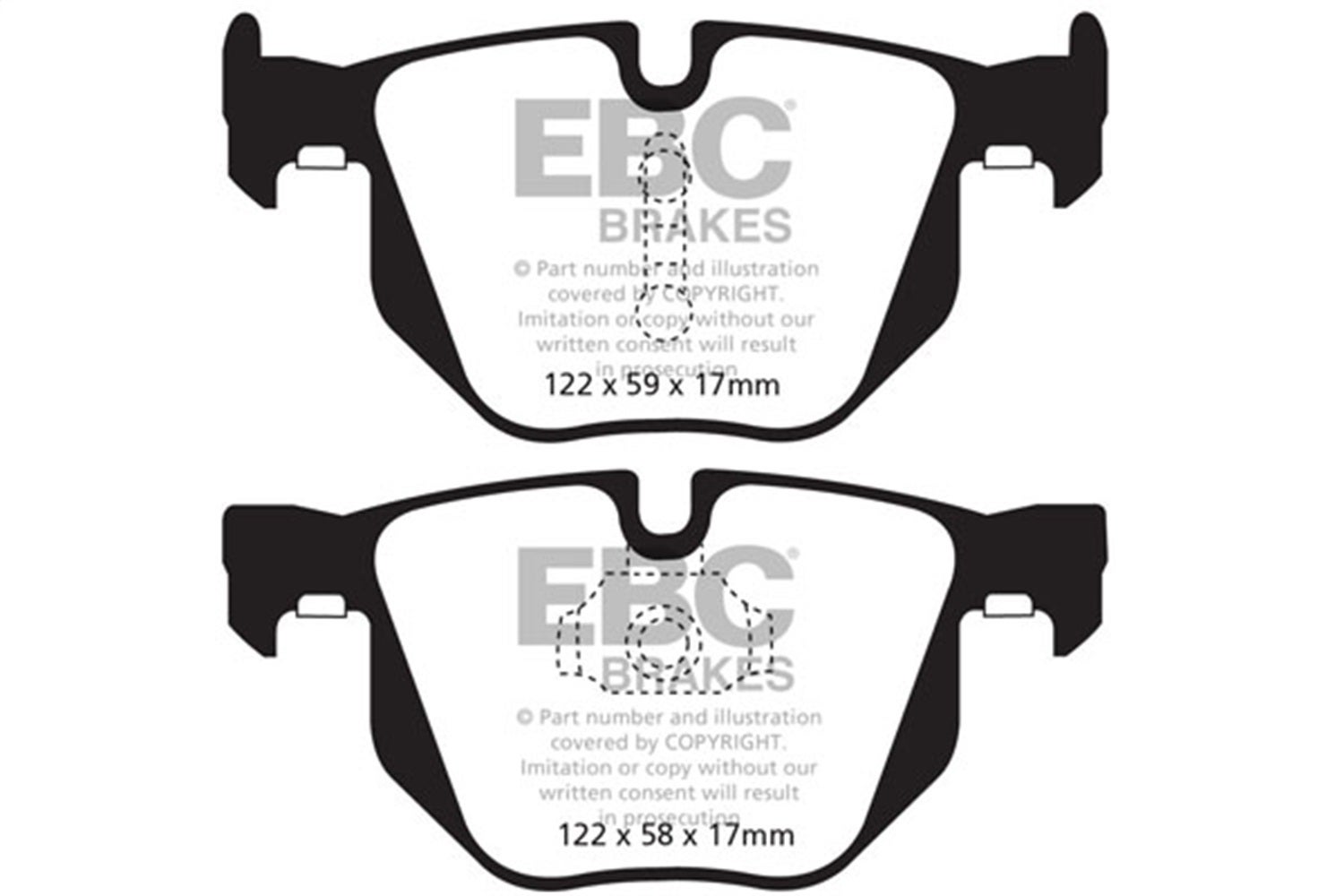 Ebc Brakes Dp32009c Redstuff Ceramic Low Dust Brake Pads Fits 09-18 X5 X6
