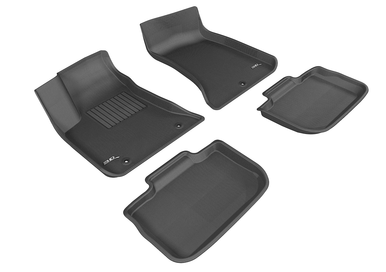 3D Kagu Floor Mat 2 Row Set Black 3D Kagu Floor Mat 2 Row Set Black