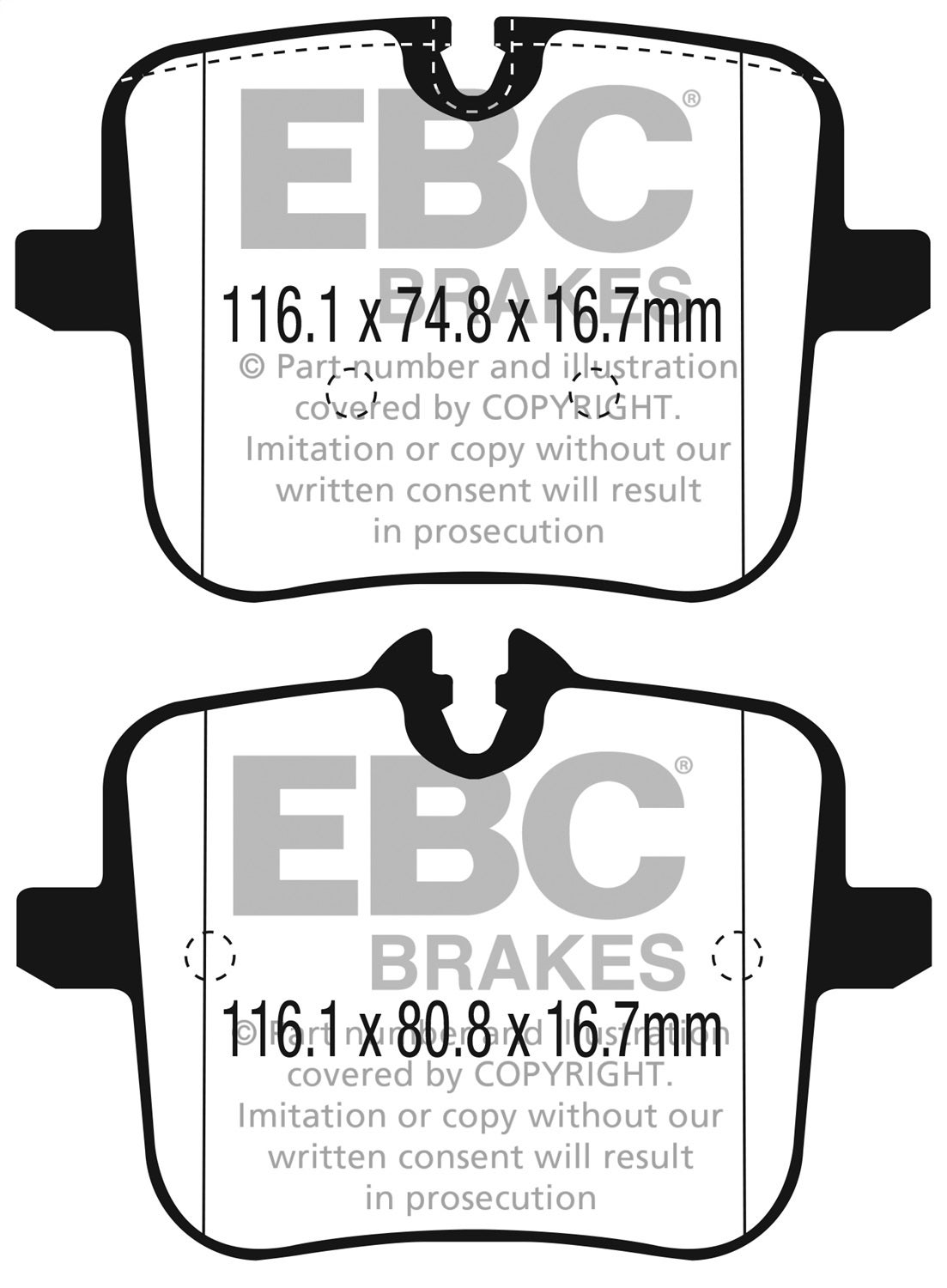 Ebc Brakes Dp32320c Redstuff Ceramic Low Dust Brake Pads   Redstuff Ceramic Low