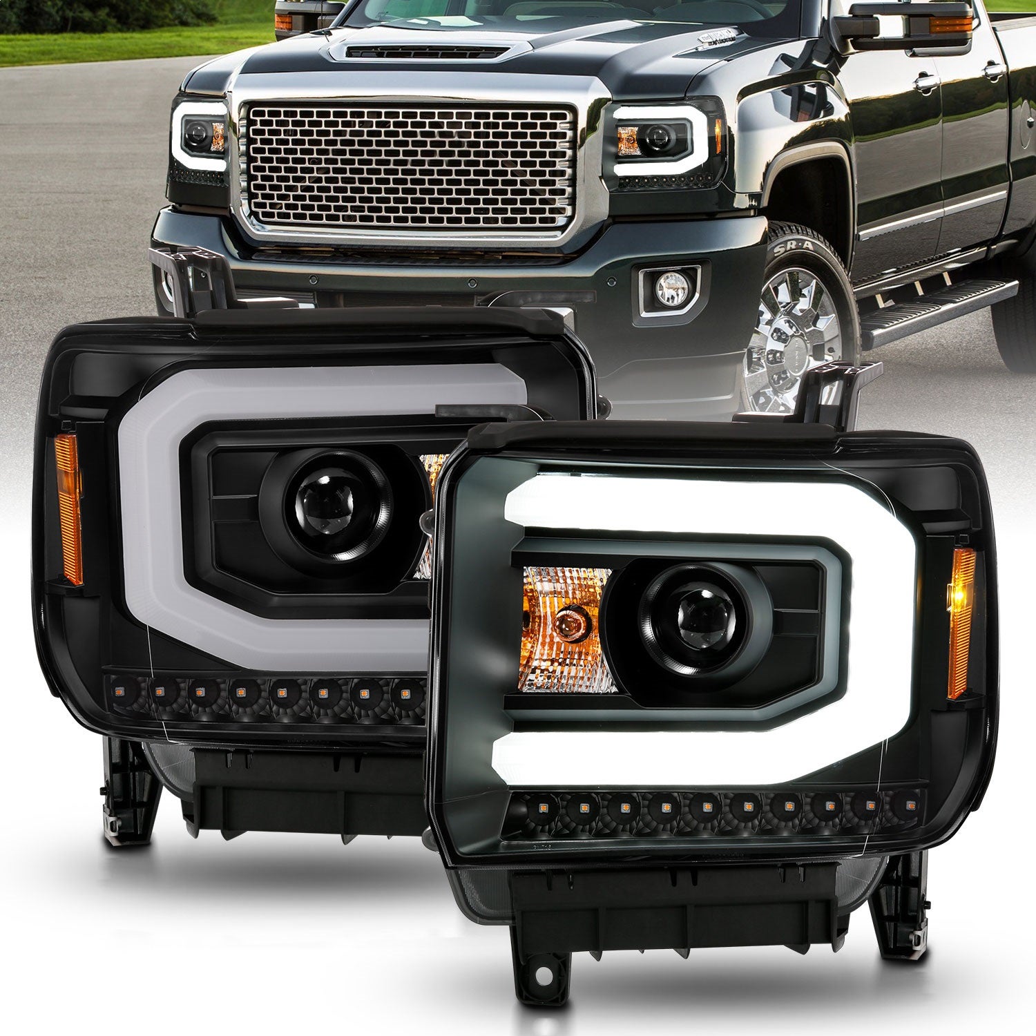 Anzo Usa 111513 Projector Headlight Set W/Halo   Projector Headlight Set W/Halo